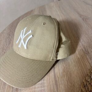 Tan Baseball Cap with White Logo